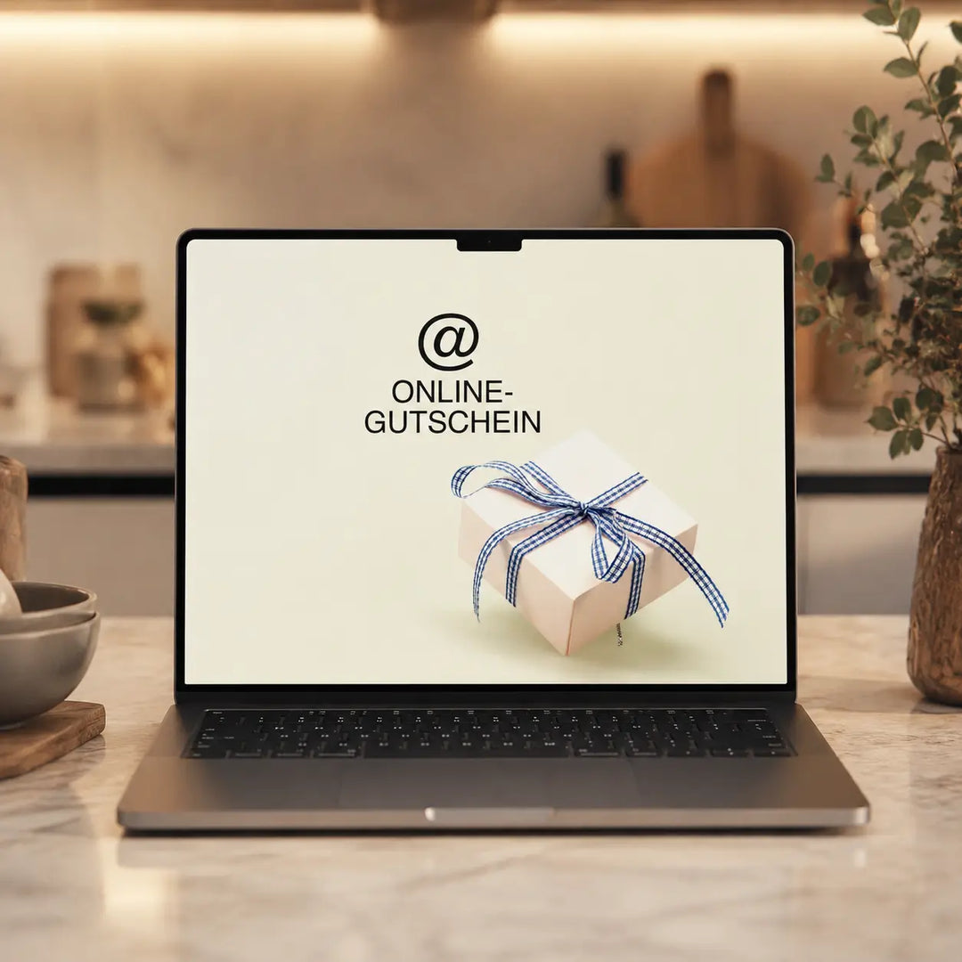 Jungermann Gourmet Online-Geschenkgutschein auf einem Laptop