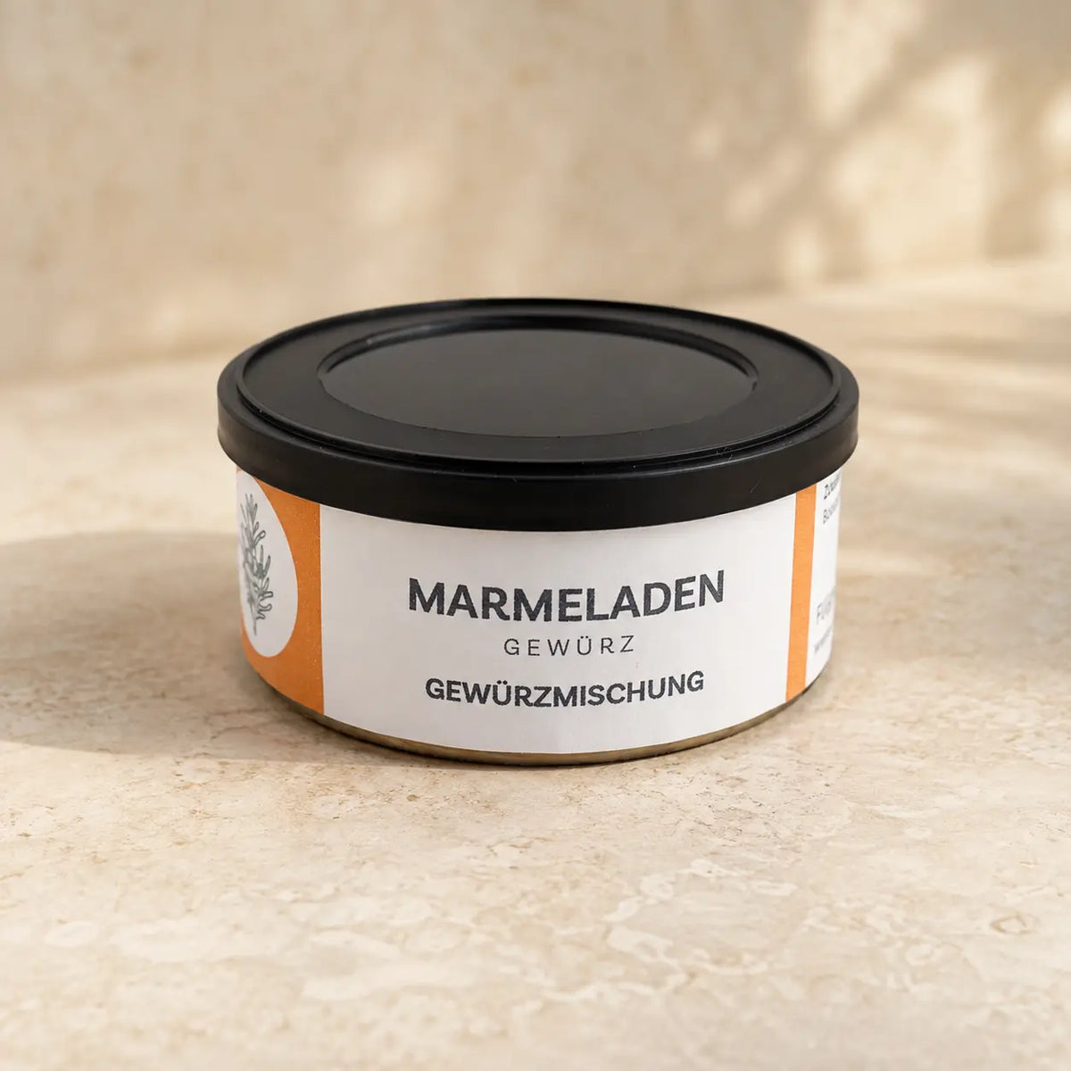 Marmeladengewürz in der originalen Gewürzdose als hochwertiger Packshot