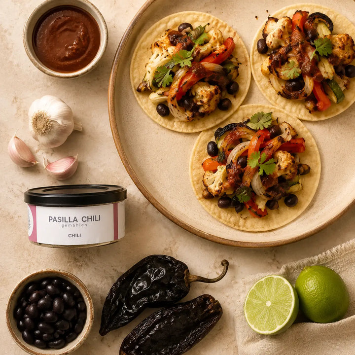 Jungermann Gourmet Pasilla Chili zu Gemüse-Tacos