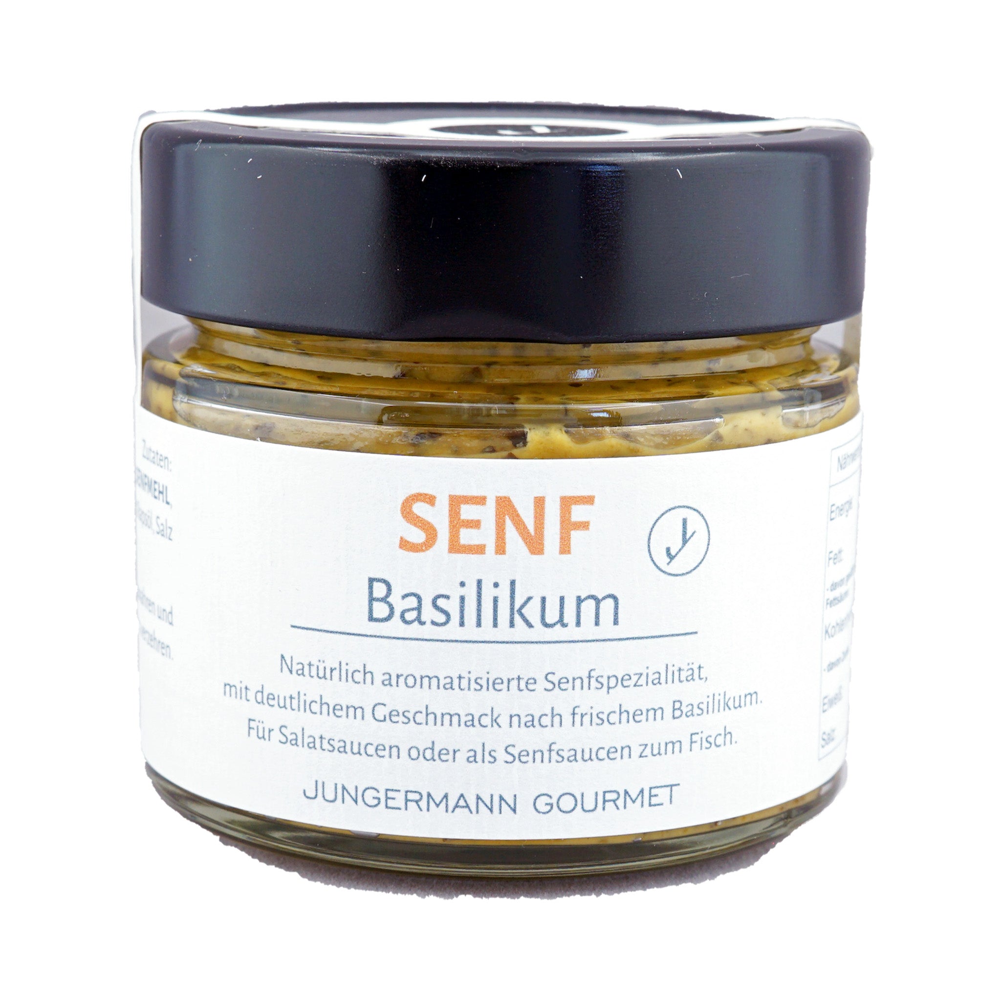 Senf mit Basilikum – Jungermann Gourmet Senf mit Basilikum – Jungermann Gourmet